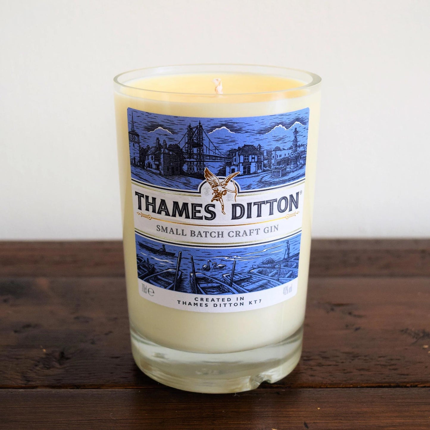 Thames Ditton Gin Bottle Candle-Gin Bottle Candles-Adhock Homeware