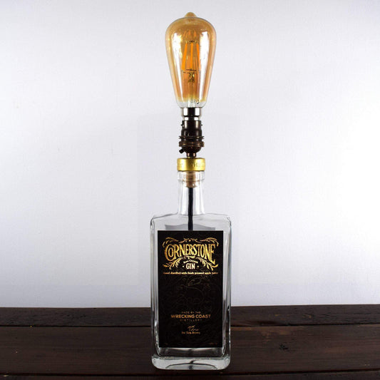 The Wrecking Coast Cornerstone Gin Bottle Table Lamp Gin Bottle Table Lamps