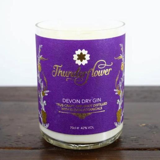Thunderflower Devon Gin Bottle Candle-Gin Bottle Candles-Adhock Homeware
