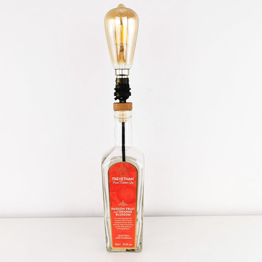 Trevethan Passionfruit and Orange Gin Bottle Table Lamp Gin Bottle Table Lamps