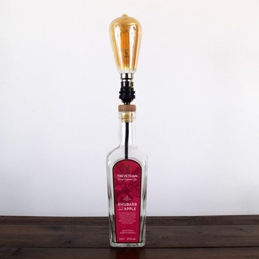 Trevethan Rhubarb & Apple Gin Bottle Table Lamp Gin Bottle Table Lamps