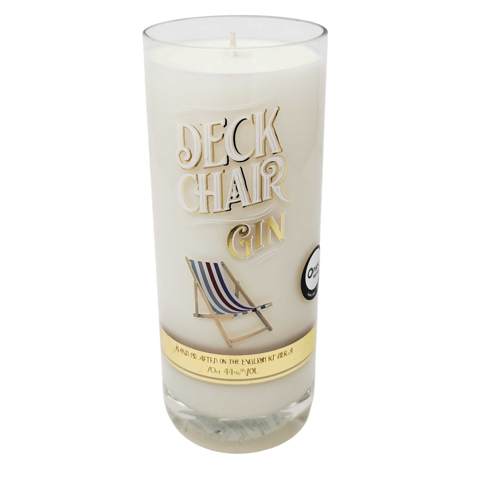Deck Chair Gin Bottle Candle Gin Bottle Candles Adhock Homeware