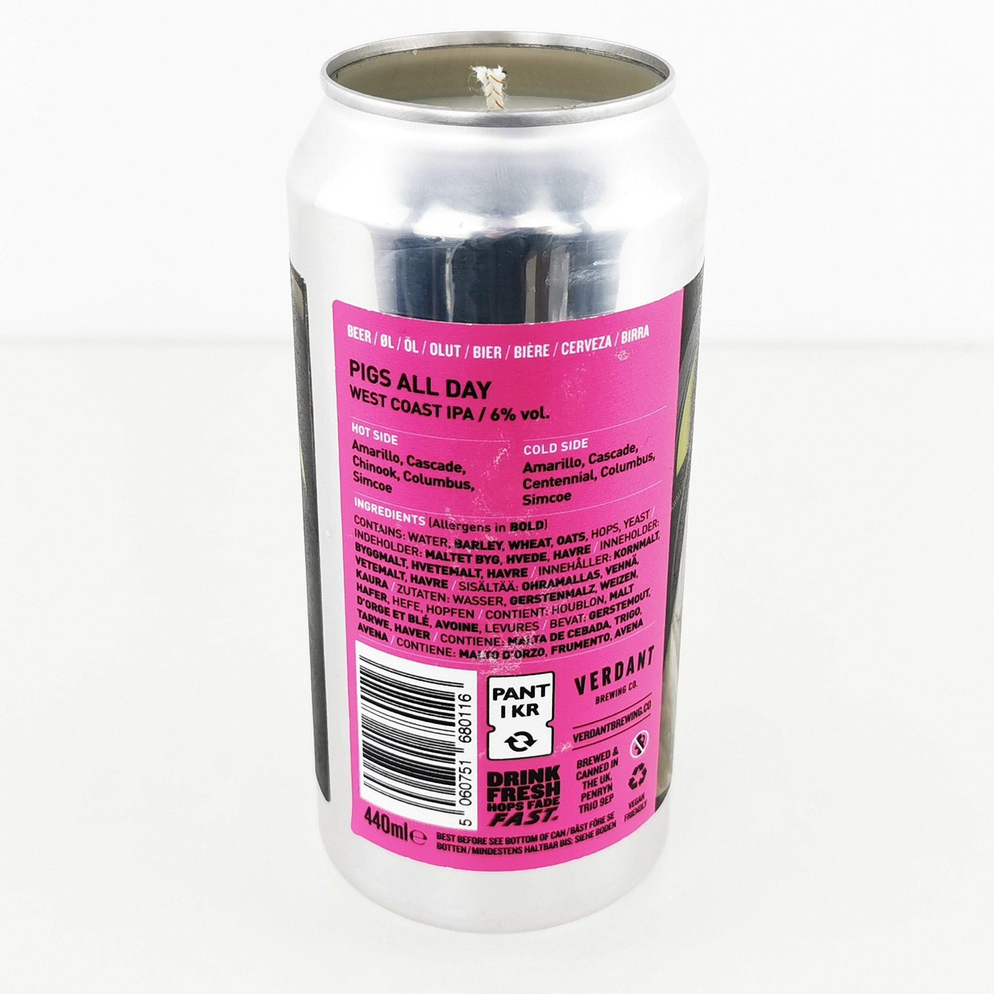 Verdant Pigs all day Craft Beer Can Candle-Beer Can Candles-Adhock Homeware