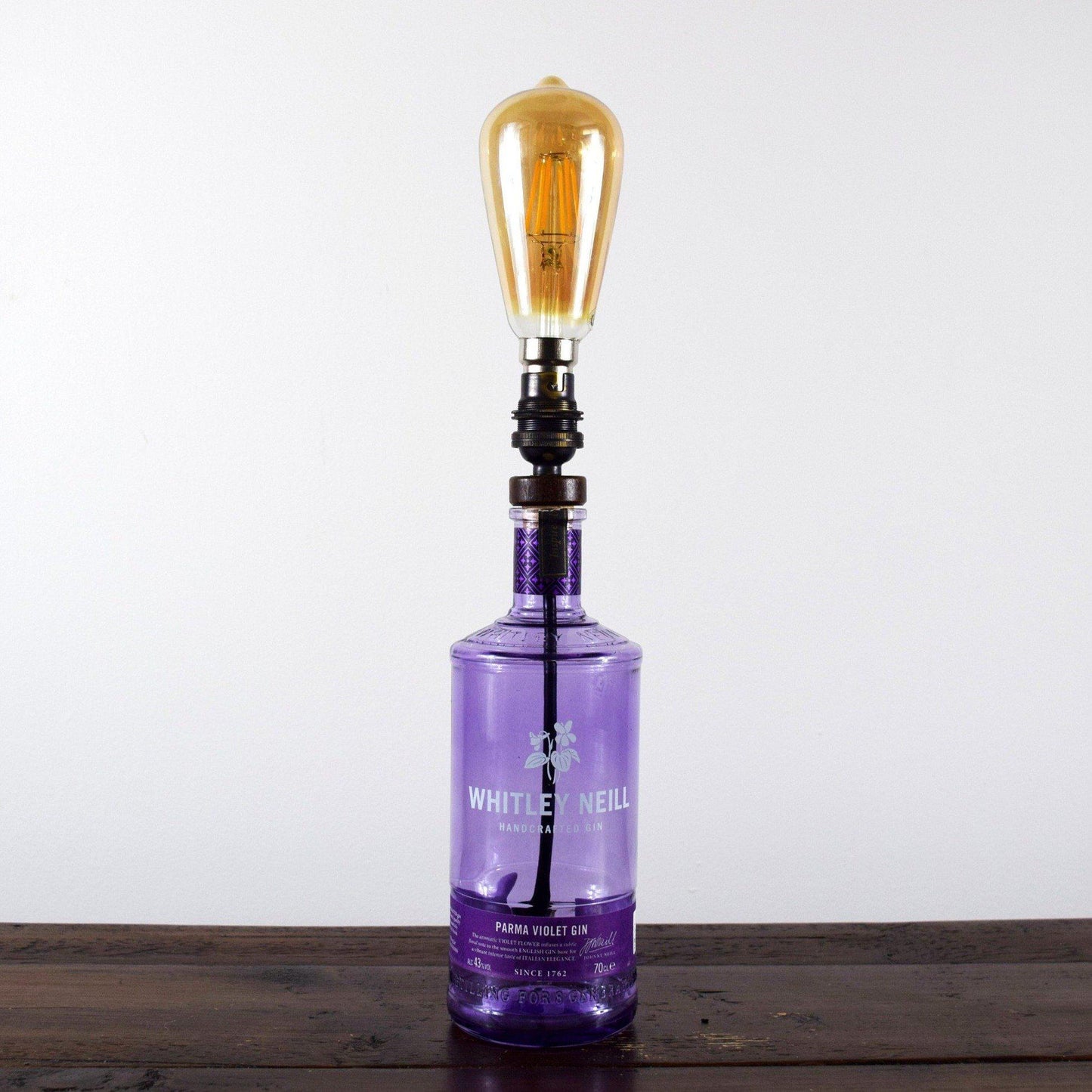 Whitley Neill Parma Violet Gin Bottle Table Lamp Gin Bottle Table Lamps