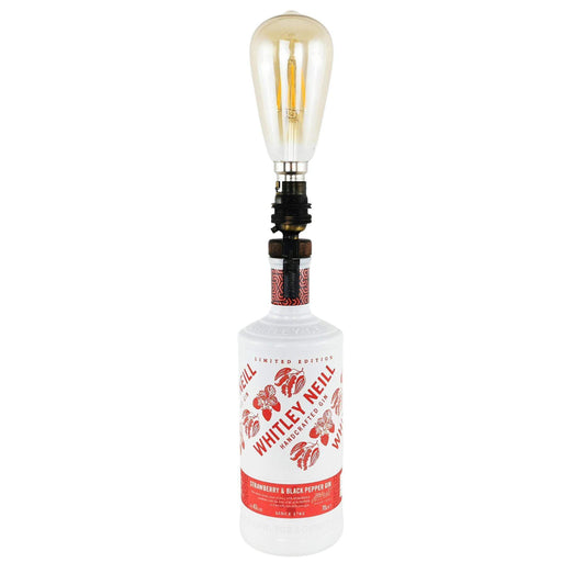 Whitley Neill Strawberry and Black Pepper Gin Bottle Table Lamp Gin Bottle Table Lamps