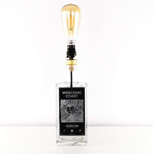Wrecking Coast Scurvy Gin Bottle Table Lamp Gin Bottle Table Lamps