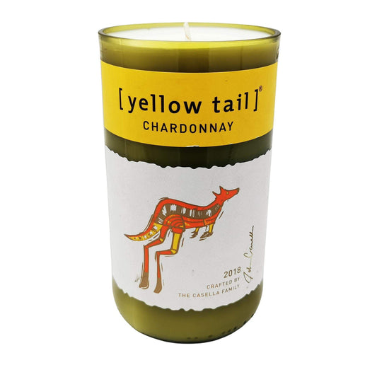 Yellow Tail Chardonnay Wine Bottle Candle-Wine & Prosecco Bottle Candles-Adhock Homeware