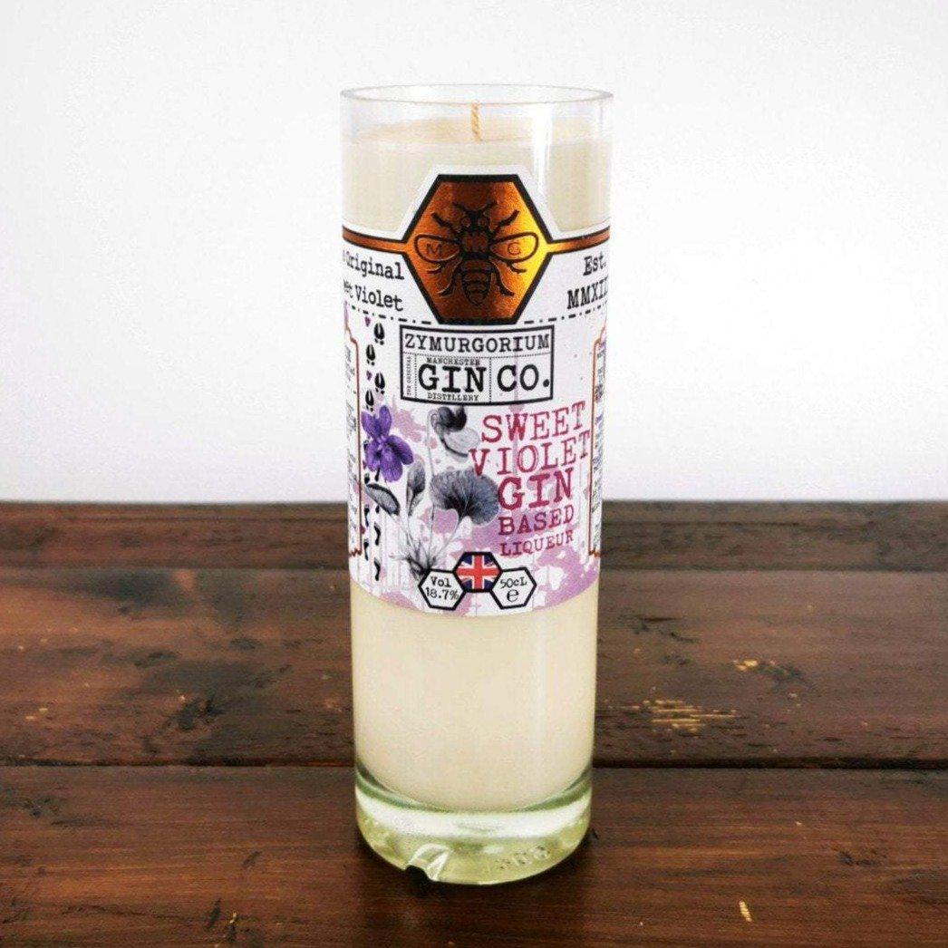 Zymurgorium Sweet Violet Liqueur Gin Bottle Candle-Gin Bottle Candles-Adhock Homeware