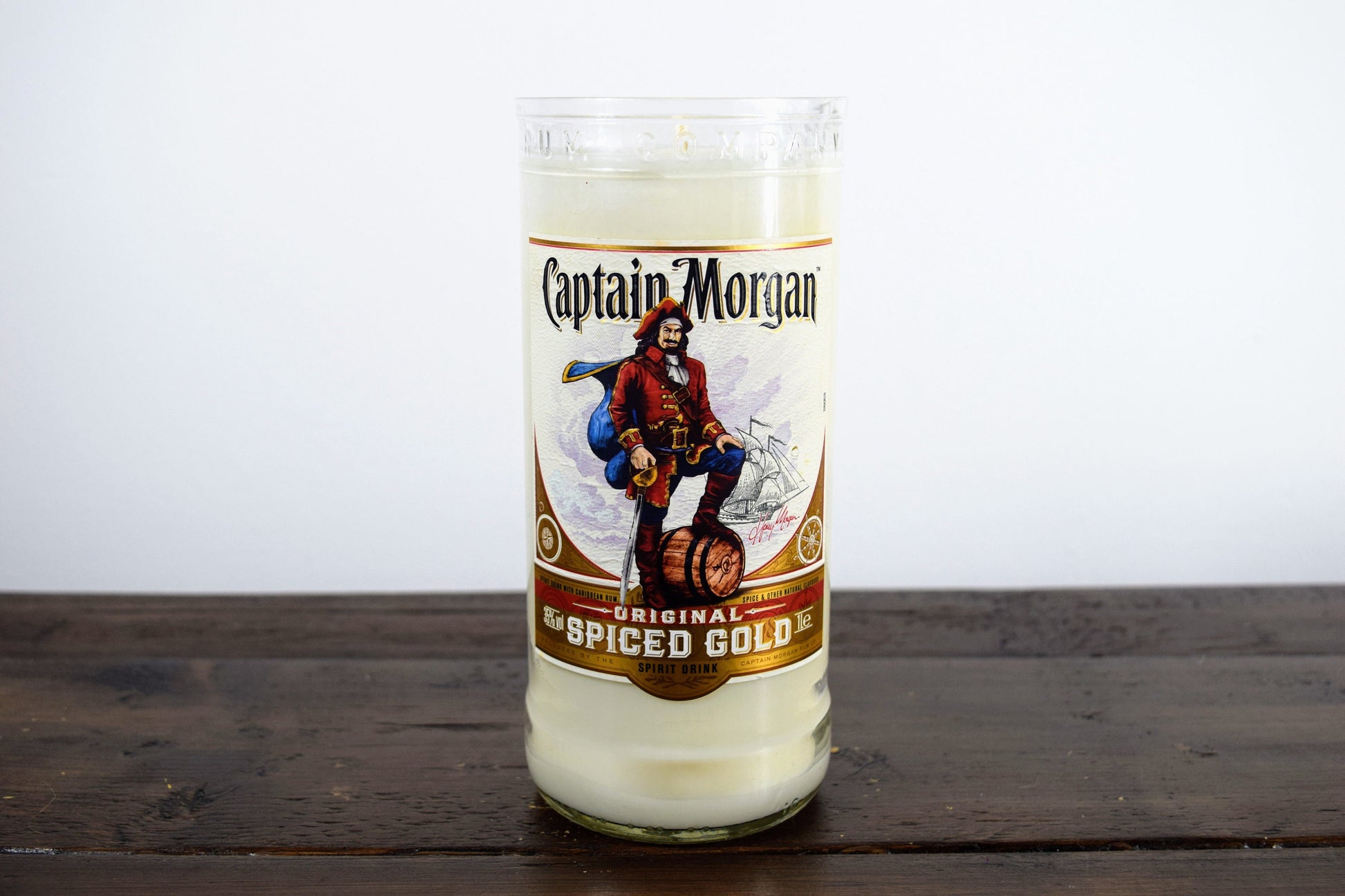 Captain Morgan 1L Spiced Gold Rum Bottle Candle Rum Bottle Candles Adhock Homeware