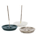 Handcrafted Round Beige Marble Incense Holder additional 4