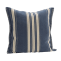 Handwoven Navy Striped Cushion additional 1