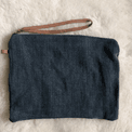 Handmade Dark Grey Jute Pouch additional 2