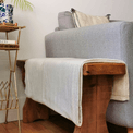 Luxury Handwoven Ivory Diamond Cashmere Blanket additional 3
