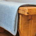 Luxury Handwoven Blue-Grey Chevron Cashmere Blanket additional 2