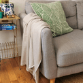 Luxury Handwoven Champagne Diamond Cashmere Blanket additional 2