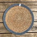 Set of 6 Seagrass &amp; Jute Natural/Grey Placemats additional 6