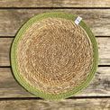 Set of 6 Seagrass &amp; Jute Natural/Green Placemats additional 4