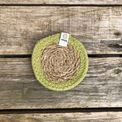 Set of 6 Seagrass &amp; Jute Natural/Green Coasters additional 3
