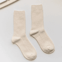 Cashmere &amp; Wool Blend Ivory Socks additional 1