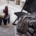 Gutte Recycled Black Cotton Throw additional 2