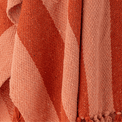 Frello Recycled Cotton Throw, Orange Stripe additional 4