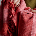 Frello Recycled Cotton Throw, Orange Stripe additional 5