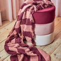 Frello Recycled Red Stripe Cotton Throw additional 2
