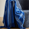 Frello Recycled Blue Stripe Cotton Throw additional 2