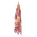 Isnel Recycled Pink &amp; Yellow Stripe Cotton Throw additional 3