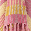 Isnel Recycled Pink &amp; Yellow Stripe Cotton Throw additional 7
