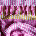 Isnel Recycled Pink &amp; Yellow Stripe Cotton Throw additional 5