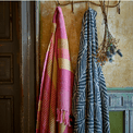 Isnel Recycled Pink &amp; Yellow Stripe Cotton Throw additional 4