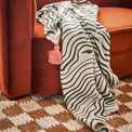 Woodsby Recycled Cotton Wavy Stripe Green/Orange Throw additional 5