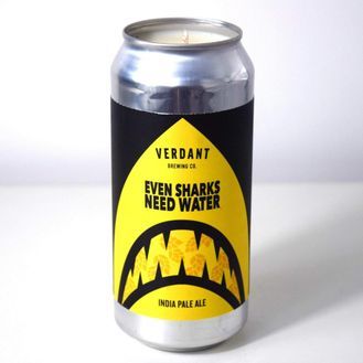 Verdant Even Sharks Need Water Beer Can Candle