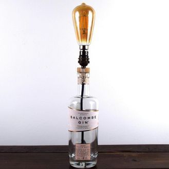 Salcombe Gin Rose Sainte Marie Bottle Lamp