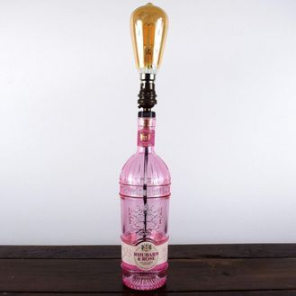 City of London Rhubarb &amp; Rose Gin Bottle Table Lamp