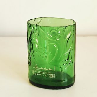 Upcycled Gordons Gin Bottle Drinking Glass