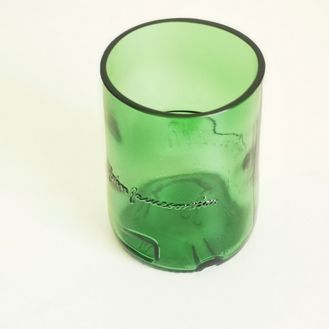 Upcycled Jameson Whiskey Bottle Drinking Glass