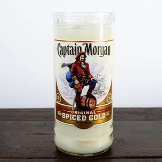 Captain Morgan 1L Spiced Gold Rum Bottle Candle