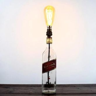 Johnnie Walker Red Label Whiskey Bottle Table Lamp