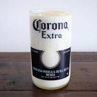Large Corona Lager Beer Bottle Candle