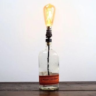 Bulleit Bourbon Whiskey Bottle Table Lamp