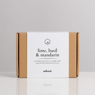 Lime, Basil &amp; Mandarin Soy Wax Tealight Refills