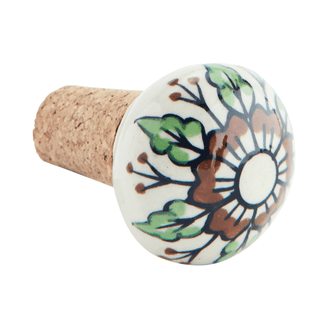 Handpainted Stoneware Wine Bottle Stopper