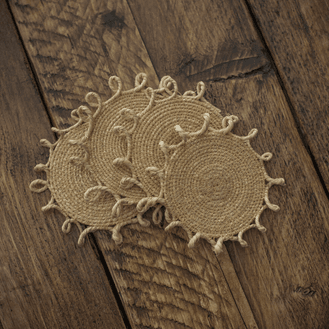 Handmade Jute Coasters (Set of 4)