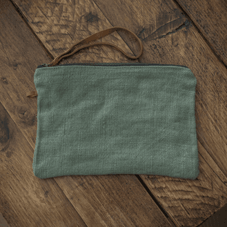 Handmade Soft Green Jute Pouch