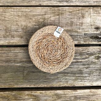 Set of 6 Seagrass &amp; Jute Natural Coasters