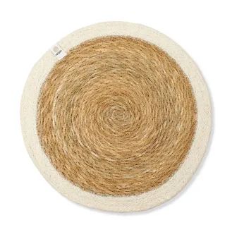 Seagrass &amp; Jute Natural/White Placemats (Set of 6)