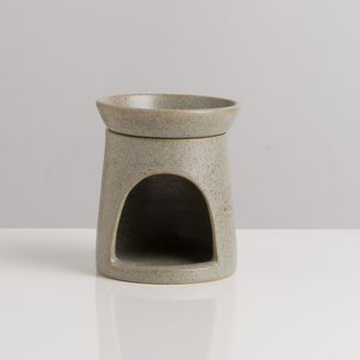 Handmade Ceramic Speckled Grey Wax Burner