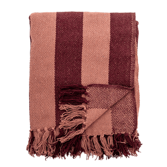 Frello Recycled Red Stripe Cotton Throw